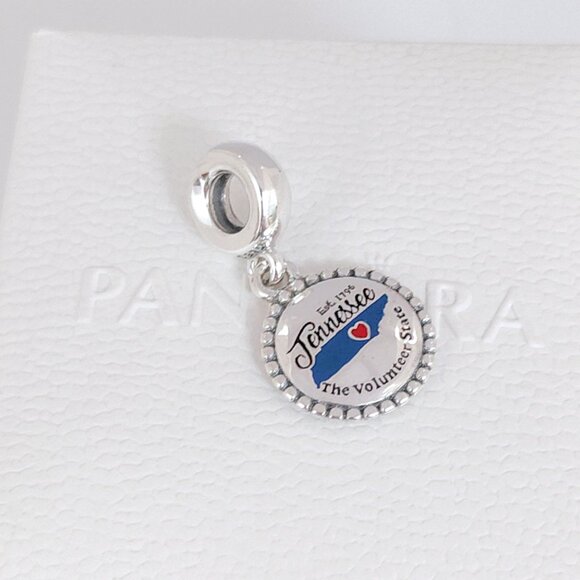 Pandora Tennessee Map Exclusive Dangle Charm Sterling Silver - Picture 5 of 8